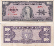 CUBA 100 PESOS  1950 P82A SPL - Cuba