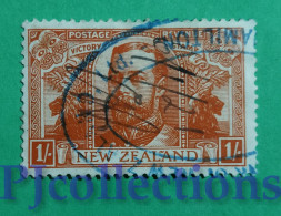 S755- NUOVA ZELANDA - NEW ZEALAND 1920 KING GEORGE V 1sh USATO - USED - Usati