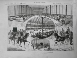 1883 ANIMAUX CHEVAL ETALON CONCOURS HIPPIQUE PALAIS INDUSTRIE 1 JOURNAL ANCIEN - Historische Dokumente