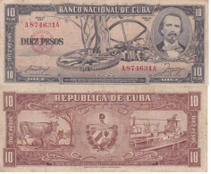 CUBA 10 PESOS  1956 P88A BB - Cuba