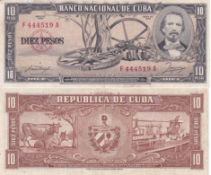 CUBA 10 PESOS  1958 P88B QSPL - Cuba