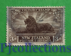 S756- NUOVA ZELANDA - NEW ZEALAND 1920 LEONE - LION 3d USATO - USED - Usados