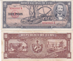 CUBA 10 PESOS  1960 P88C SPL - Cuba