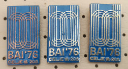 BAI Balkan Athletic Games Celje 1976 Slovenia Ex Yugoslavia Pins - Leichtathletik