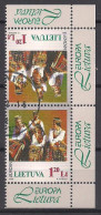 Litauen / Lithuania  (1998)  Mi.Nr.  664 (Kehrdruckpaar)  Gest. / Used  (10fd03)  EUROPA - 1998