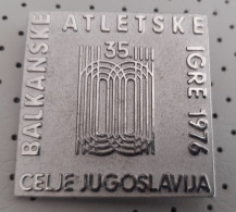 BAI Balkan Athletic Games Celje 1976 Slovenia Ex Yugoslavia Pin Badge 35x35mm - Leichtathletik