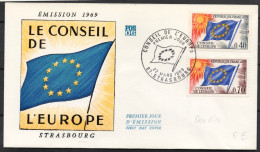 FDC LE CONSEIL DE L EUROPE 1969 YT N ° 31/35 TTB - Brieven & Documenten