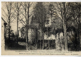 80  LUCHEUX  LE CHATEAU  LES RUINES EXTERIEURES VERS LA FORET  COTE NORD - Lucheux