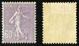 N° 200 60c Lilas Semeuse Lignée TB Neuf N* Cote 7€ - 1903-60 Säerin, Untergrund Schraffiert