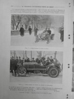 1910 COURSE VOITURE ALPES PYRENEES NEIGE AUTO TRAINEAU RENE LE GRAIN 1 JOURNAL ANCIEN - Historische Dokumente