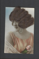 Themes Div Ref UU420- Carte A Systeme -chevelure -veritables Cheveux -femmes - Portrait De Femme  - - Mechanical