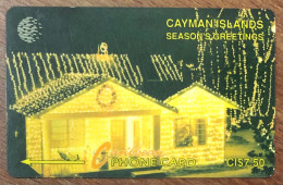 CAYMAN ISLANDS SEASON'S GREETINGS CI$ 7,5 CARIBBEAN CABLE & WIRELESS SCHEDA TELECARTE TELEFONKARTE PHONECARD CARD - Cayman Islands