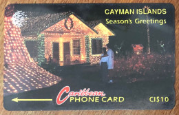 CAYMAN ISLANDS SEASON'S GREETINGS CI$ 10 CARIBBEAN CABLE & WIRELESS SCHEDA TELECARTE TELEFONKARTE PHONECARD CALLING CARD - Cayman Islands