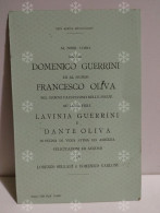 Wedding Marriage Nozze LAVINIA GUERRINI - DANTE OLIVA Pesaro 1884 - Wedding