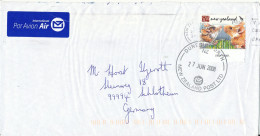 New Zealand Cover Sent Air Mail To Germany 27-6-2008 Single Franked - Briefe U. Dokumente