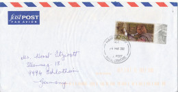 New Zealand Air Mail Cover Sent To Germany 26-3-2002 Single Franked - Poste Aérienne