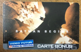 VIDEO FUTUR CARTE BONUS BATMAN PAS TELECARTE TELEFONKARTE SCHEDA TARJETA PHONECARD PREPAID PREPAYÉE CARD - Subscription