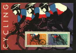 1996 Cycling Souvenir Sheet Of 2  Sc 3119  Used - Used Stamps