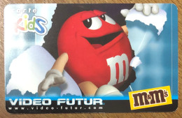 VIDEO FUTUR CARTE KIDS M&M'S PAS TELECARTE TELEFONKARTE SCHEDA TARJETA PHONECARD PREPAID PREPAYÉE CARD - Kids