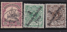 Deutsch Ostafrika    -     3 Marken   -     O         -   Gestempelt - German East Africa