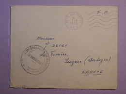 O25 ALGERIE  BELLE  LETTRE FM 1956 TEBESSA  A ISSIGEAC  FRANCE +BAT. PARACHUTISTES   +AFF. INTERESSANT - Brieven En Documenten