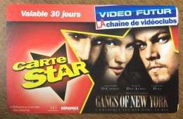 VIDEO FUTUR CARTE STAR GANGS OF NEW YORK CINEMA PAS NO TELECARTE TELEFONKARTE SCHEDA TARJETA PHONECARD PREPAID CARD - Abonnement