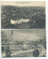 Lot De 2 CPA Militaria Campagne D'Orient 1914 18 - Serbie - FLORINA - Vue Générale & Le Haut Par Temps De Neige - Serbia