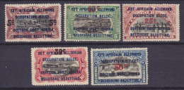 Ruanda-Urundi Belgische Besetzung Deutsch-Ostafrika 1922 Mi. 34-38 Mandatsverwaltung Complete Set, MNH* - Ungebraucht