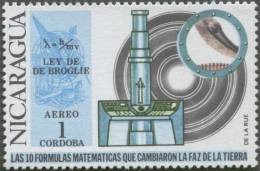 Louis De Broglie, Thermonuclear Fusion Research On Tokamak Nobel Prize Physics Mathematics MNH 1971 Scott C764 Nicaragua - Physics