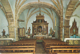 Delcampe - CPSM ESPAGNE SAN SEBASTIAN DE GARABANDAL  Intérieur De L'Église 1977 - Cantabria (Santander)