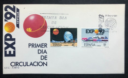 SPAIN, Uncirculated FDC, « EXPO '92 SEVILLA », # A.687/2, 1987 - 1992 – Sevilla (España)