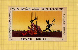 BUVARD :Pain D'Epices GRINGOIRE  Le Reveil Brutal Lapin Trompette - Pain D'épices