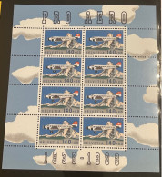 Suisse // Schweiz 1988 Pro Aero Bloc 8x - 1938-1988 Z 67 - Unused Stamps