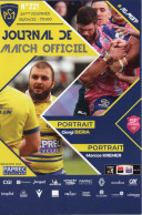 Programme Match Top 14 : AS Clermont Auvergne / Stade Français  30/04/2022 - Rugby