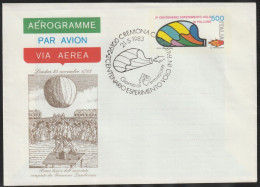 1983 Italy Bicentenary Of Experimental Balloon Flight Aerogramme With First Day Of Issue Cancellation - Andere (Lucht)