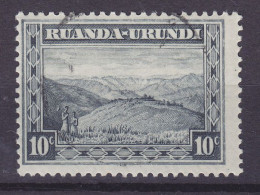 Ruanda-Urundi 1931 Mi. 44, 10c. Berglandschaft (o) - Usati