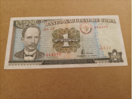 Billete De Cuba De 1 Peso, Año 1995, Serie AA, UNC - Cuba