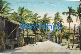 218834 PHILIPPINES RESIDENT SECTION OF OLONGAPO DAMAGED POSTAL POSTCARD - Philippines