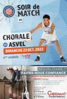 Programme Basket Pro A BETCLIC ELITE CHORALE De ROANNE / ASVEL 2022/2023 - Apparel, Souvenirs & Other