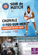 Programme Basket Pro A BETCLIC ELITE CHORALE De ROANNE / FOS Sur MER 2022/2023 - Habillement, Souvenirs & Autres