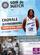 Programme Basket Pro A BETCLIC ELITE CHORALE De ROANNE / STRASBOURG 2022/2023 - Apparel, Souvenirs & Other