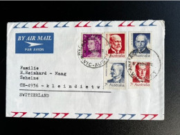 AUSTRALIA 1972 AIR MAIL LETTER BELGRAVE TO KLEINDIETWIL 30-03-1972 AUSTRALIE - Storia Postale