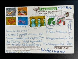 AUSTRALIA 1978 AIR MAIL POSTCARD FREMANTLE TO WUPPERTAL 10-02-1978 AUSTRALIE - Cartas & Documentos