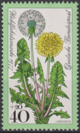 1977 Deutschland > BRD, ** Mi:DE 950, Sn:DE B543, Yt:DE 797, Löwenzahn, Heilpflanze, Wiesenblumen, Für Die Wohlfahrt - Medicinal Plants