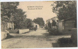 Cpa..84..ROBION..VAUCLUSE..BOULEVARD ST ROCH - Robion