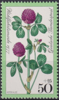 1977 Deutschland > BRD, ** Mi:DE 951, Sn:DE B544, Yt:DE 798, Roter Klee, Heilpflanze, Wiesenblumen, Für Die Wohlfahrt - Plantes Médicinales