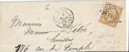 0013. LSC N°13 Ty.I Bistre-brun - Ob. Paris DS1 - (GE) Gare De L'Est (SEINE) - Losange DS1 - Côte 115eu. - Avril 1860 - 1849-1876: Période Classique