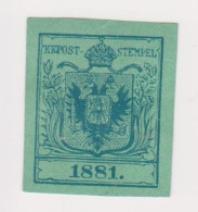 KKpost Stempel 1881 - Steuermarken