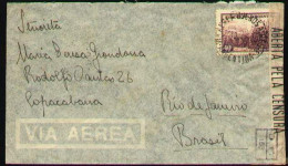 ARGENTINA 1942. Censored Air Cover With The 40c Caña De Azucar With Wmk Sun RA, To Brazil - Cartas & Documentos