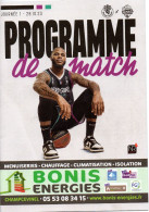 Programme Basket Pro B 20232024 BOULAZAC / DENAIN - Uniformes, Recordatorios & Misc